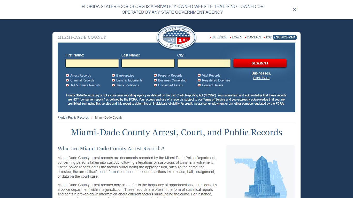 Miami-Dade County Arrest, Court, and Public Records